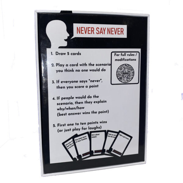 Never Say Never game boxart back